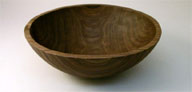 Black walnut round bowl