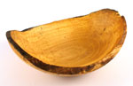 Spaulted maple oval bowl
