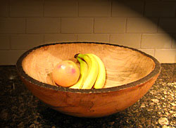21" Large Spaulted Maple Oval Bowl
