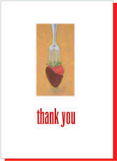 Ivy Arts Strawberry Thank You Note