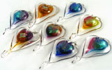 Hanging Glass Hearts with Twisted bottom
