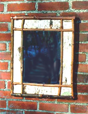 Rustic Birch Framed Mirror
