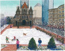 Copley Square, Boston, Box of 10 Holiday Cards