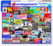 I Love Massachusetts 1000 Piece Jigsaw Puzzle