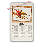 2017 Cardinal Pair Calendar Towel