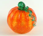 Medium Glass Pumpkin - Orange