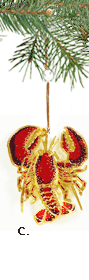 Brass Lobster Ornament