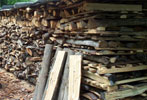 cordwood burned to boil the sap