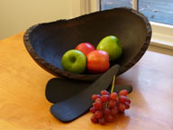 Ebonized Cherry Oval Bowl