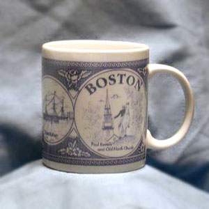 Boston Blue Delph Mug