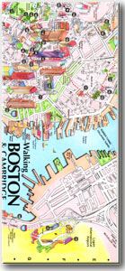 Boston Walking and Driving Map