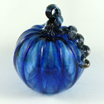 Medium Glass Pumpkin - Blue