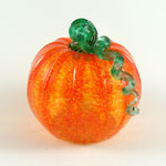 Medium Glass Pumpkin - Orange