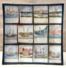 Ships At Port 8 Inch Square Plate