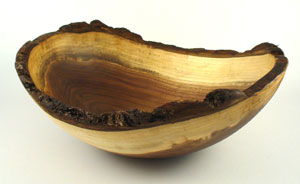 15 Inch Black Walnut Oval Bowl