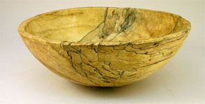 Spaulted maple round bowl