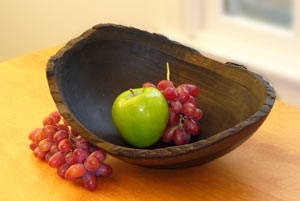 Black Ebonized Oval Bowl