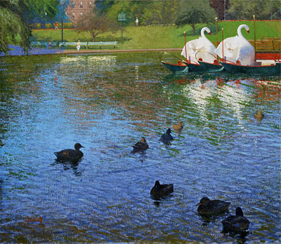 Ducks in the Boston Public Garden