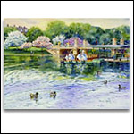 Two Swan Boats - Art Print