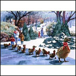 Ducklings in Boston Public Garden - Art Print