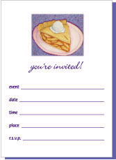 Ivy Arts Pie Invitations