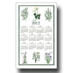 2012 Kitchen Herbs Calendar Towel