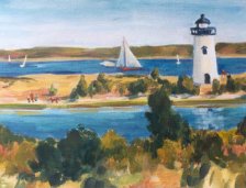 Edgartown Lighthouse Framed Art Print