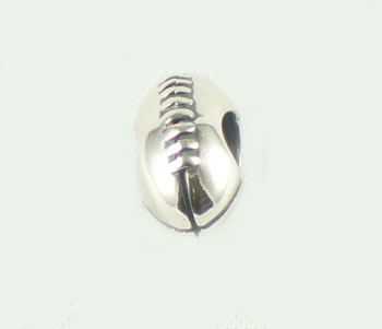 Sterling Silver Football Bead