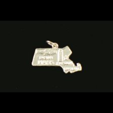 Massachusetts Map Charm