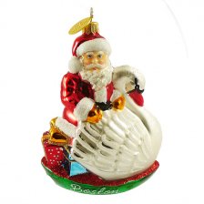 Santa in Boston Ornament