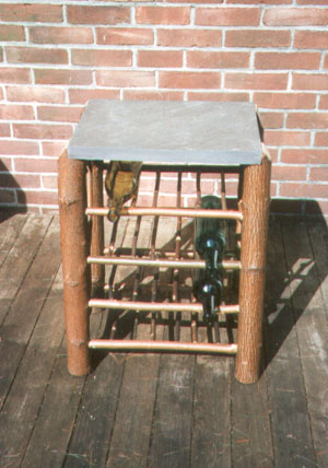 Rustic Wine Rack with Lilac Bluestone Top