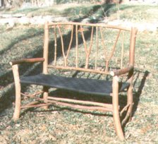 Rustic Bench with Shaker Tape