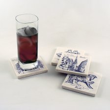 Boston Marble Coaster Set