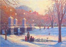 Morning Light Boston Public Garden Holiday Cards