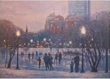 Twilight at the Boston Public Garden Holiday Cards