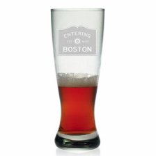 Entering Boston Grand Pilsner Glass Set of 4