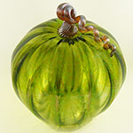 Large Glass Pumpkin - Autumn Green