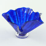 Aquatic Handblown Glass Votive - Cobalt