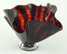 Aquatic Handblown Glass Votive - Ruby