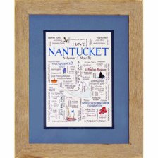 Framed Nantucket Calligraphy Sampler