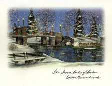 The Swan Boats of Boston Holiday Card