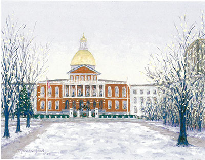 Boston Common Christmas, Box of 10 Holiday Cards