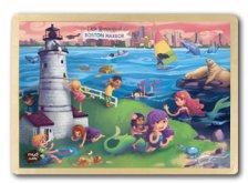 Little Mermaids of Boston Harbor Wooden Puzzle