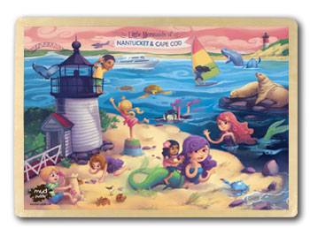 Little Mermaids of Nantucket and Cape Cod Wooden Puzzle