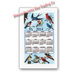 2014 Songbirds Calendar Towel