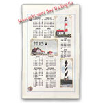 2015 Lighthouse Calendar Towel