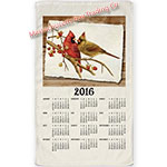 2016 Cardinal Pair Calendar Towel