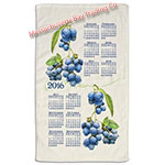 2016 Summer Blueberry Calendar Towel