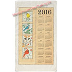 2016 Four Seasons Birds Calendar Towel