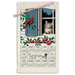 2016 Window Kitty Calendar Towel